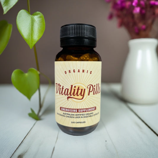 1 Jar of Vitality Pills - Organic Chicken Liver Capsules (with standard post in Australia)