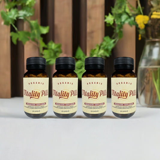 4 jars of Vitality Pills organic chicken liver capsules